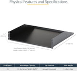 StarTech.com 2U Server Rack Shelf - Universal Rack Mount Cantilever Sh
