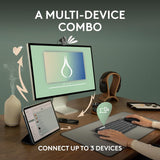 Logitech Pebble 2 Combo, Wireless Keyboard and Mouse, Quiet and Portab