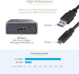 StarTech.com USB-C 10Gbps to M.2 NVMe or SATA SSD Enclosure - Tool-Fre
