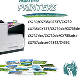 CS730 CS735 Toner Cartridge Compatible for Lexmark 71C1HC0 Cyan Toner