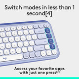 Logitech POP ICON Keys Wireless Bluetooth Keyboard, Comfortable Typing