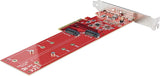 Carte adaptateur double SSD M.2 PCIe StarTech.com, PCIe x8 / x16 vers double NVMe