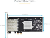 4PORT PCIE Gigabit Network Adapter Card w/ Intel I350-AM4 Chip