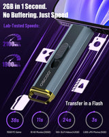 1TB Portable SSD, USB 3.2 Gen2x2, Up to 2100MB/s, External Solid State