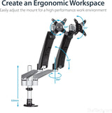 StarTech.com Desk Mount Dual Monitor Arm - Articulating - Supports VES