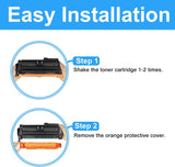 Cartouche de toner remise à neuf LCL pour HP 648A CE261A (1 paquet, cyan) po