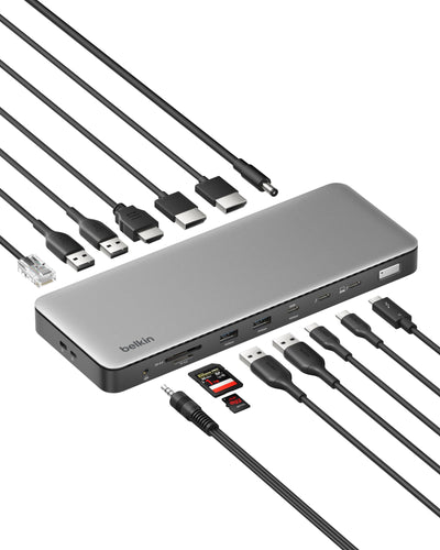 Belkin Thunderbolt 4 Docking Station Triple Display 96W 14 in 1 USB-C