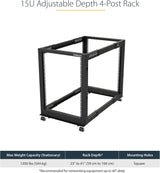 STARTECH RK2236BKF 4-Post 22U 19 Server Rack Enclosure
