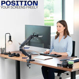 DESK MOUNT MONITOR ARM W/ USB - 17LB LCD