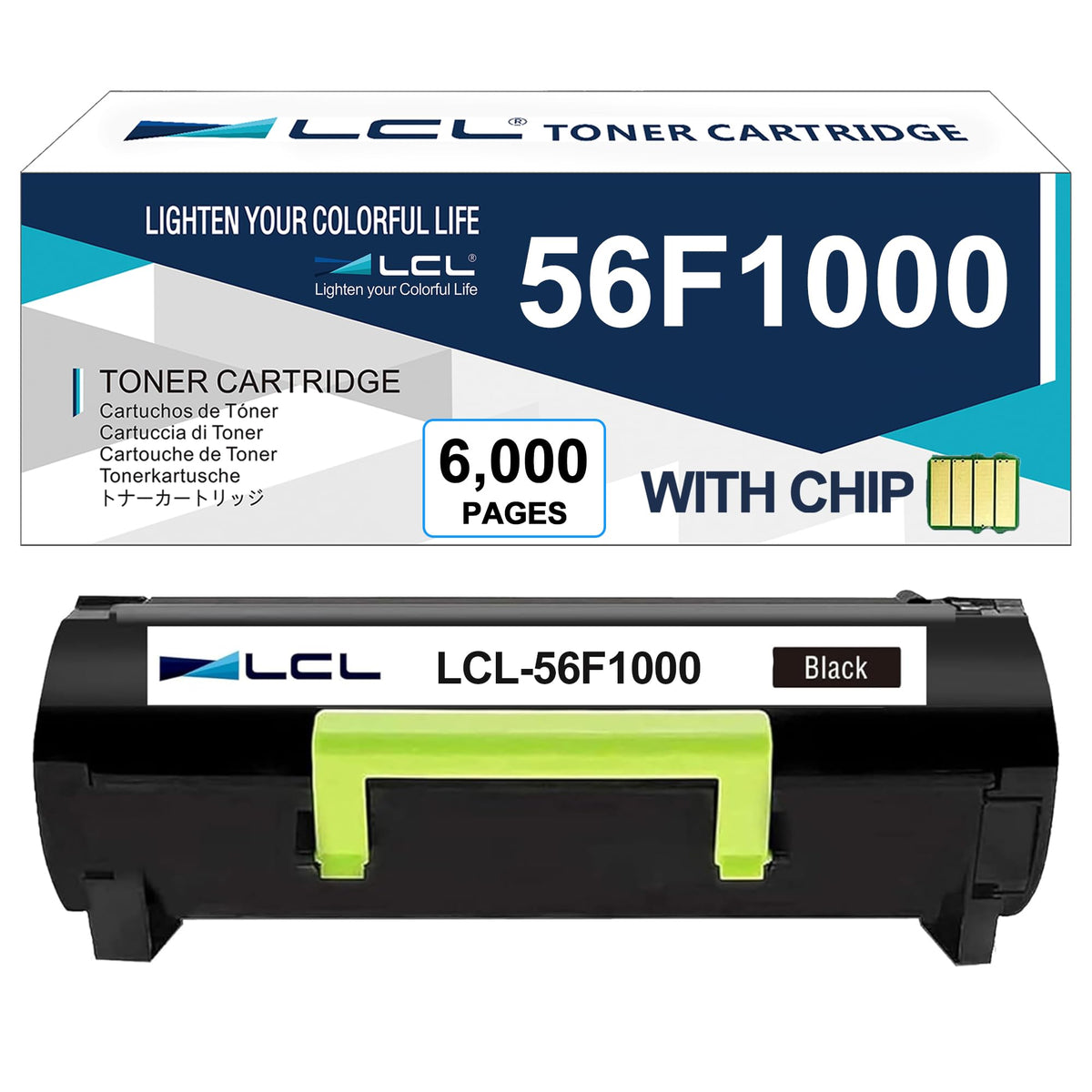 LCL Compatible Toner Cartridge for Lexmark 56F1000 (1-pack,Black) for