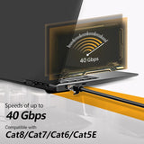 Ethernet Cable 50ft for Cat6/Cat6e, 10Gbps Compatible with Cat8/Cat7