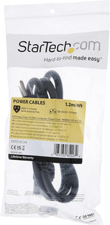 StarTech.com 4 ft Heavy Duty 14 AWG Computer Power Cord - 5-15P to C15