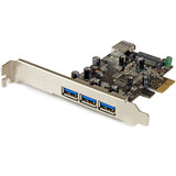 StarTech PEXUSB3S42 4-Port PCI Express USB 3.0 Card 3 External and 1 I