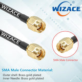 10ft SMA Male to SMA Male Coaxial Cable, WIZACE RG316 Flexible SMA Ext