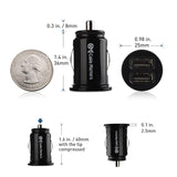 Cable Matters 2-Pack 4.8A 24W Flush Mount Dual USB Car Charger, Compac