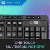 Adesso WKB-1320CB EasyTouch - Antimicrobial Wireless Desktop Keyboard