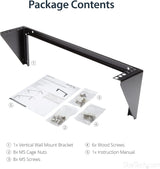 2U 19IN Steel Vertical Wall Mount Rack Bracket ETA1/15/14
