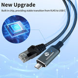 USB C to Ethernet Cable 15FT/5M, Type C to RJ45 Gigabit LAN Network Ad