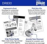 Brother Genuine DR830 Drum Unit for 15,000 Pages