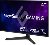 Moniteur de jeu ViewSonic VX2729 27 pouces 1080p IPS avec 200 Hz, 1 ms, Fre