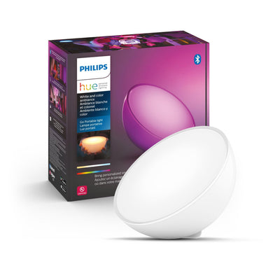 Philips Hue Go Smart Portable Dimmable Table Lamp, White - White and C