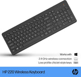 HP 220 Wireless Keyboard - 2.4GHz Connectivity w/Data Encryption - Low