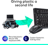 Logitech MK120 Wired Keyboard and Mouse Combo for Windows, Optical Wir
