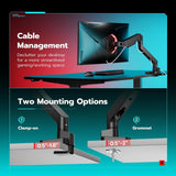 BRAS DE MONITEUR UNIQUE POUR BUREAU 2XUSB 3.0 VESA