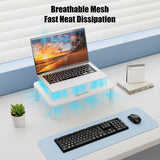 MOUNT-IT! Mesh Computer Monitor Stand Riser [Metal] Desk Organizer wit
