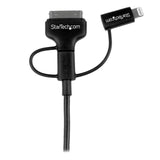 StarTech.com 1m 3 ft Black Apple 8-pin Lightning or 30-pin Dock Connec