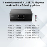 Canon Genuine Ink Cartridge CLI-281XL Magenta Ink CLI-281 XL Magenta