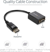 StarTech.com DisplayPort To VGA Adapter – Active – 1080p – DP to VGA A