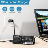 135W Charger for Lenovo Thinkpad X1 Extreme Gen 1 2 3 4 5 4X20E50558 8