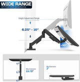 DESK MOUNT MONITOR ARM W/ USB - 17LB LCD