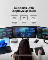 Belkin USB-C Hub, 11-in-1 Pro GaN Dock 150W, Multi-Port Docking Statio
