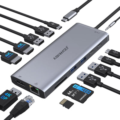 ADAPTATEUR MULTIPORTS USB-C 4K 100W PD AVEC CHARGE DIRECTE 3X USB-A