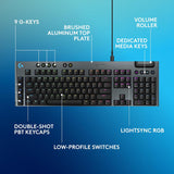Logitech G915 X Clavier de jeu filaire (Tactile) - Noir | Profil bas