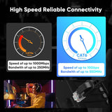 25ft Purple Slim CAT6 Ethernet Cable, Snagless, 100W PoE, UTP, LSZH, 28AWG Bare Copper Wire, Slim RJ45 Network Patch Cord
