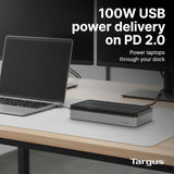 Station d'accueil universelle Targus USB C avec Quad 4K (QV4K), simple 5K/Q