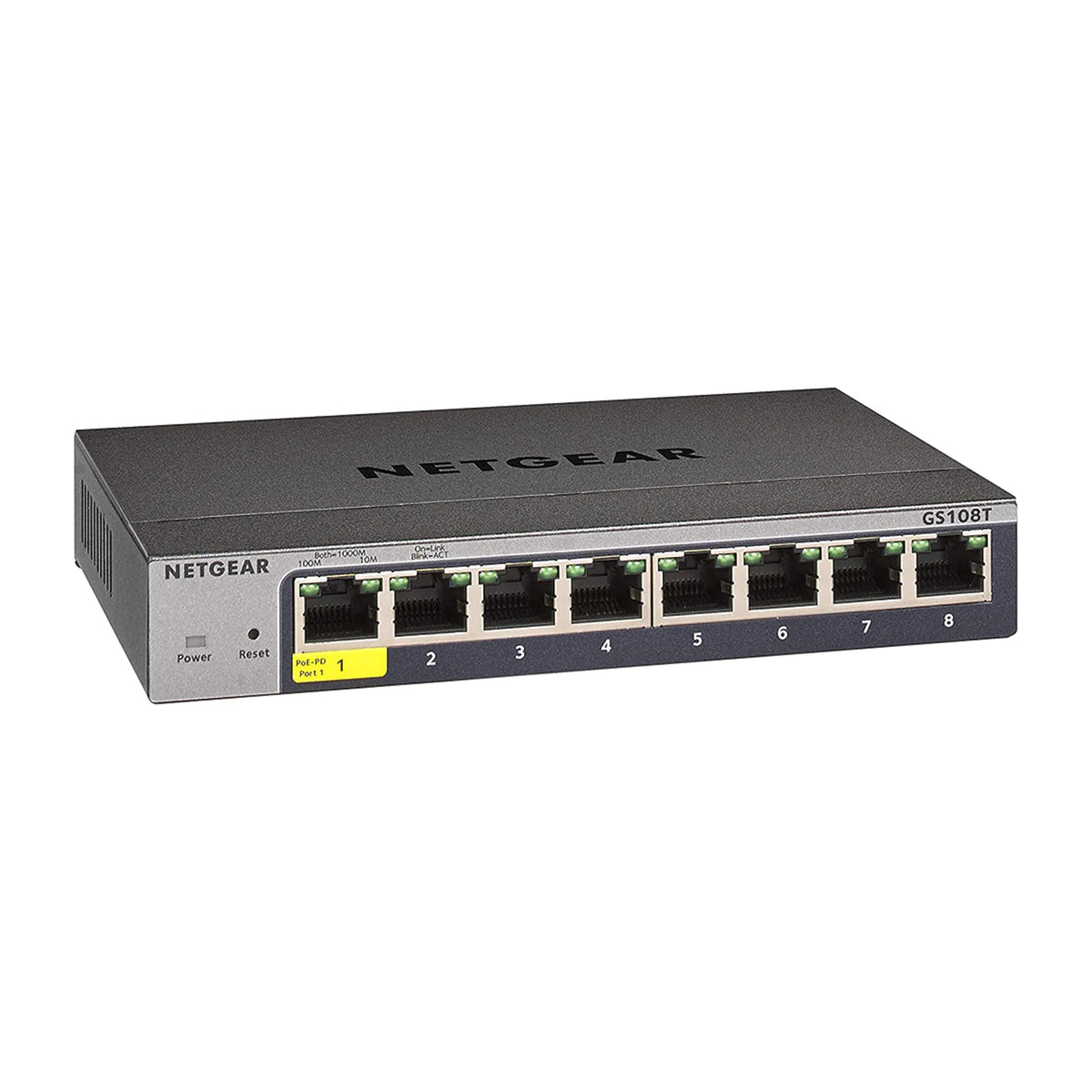 NETGEAR 8-Port Gigabit Ethernet Smart Managed Pro Switch (GS108T) - De