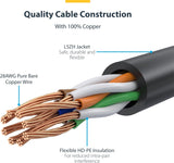 StarTech.com 6 in CAT6 Cable - Slim CAT6 Patch Cord - Black Snagless R