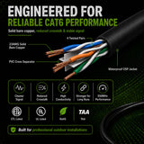 125FT CAT6 Ethernet Cable Gray 100W POE