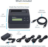 StarTech.com Single Bay Hard Drive Eraser, Standalone HDD/SSD Sanitize