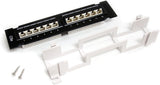 StarTech.com PANEL4512 1U 12-Port Rackmount Cat5e 110 Patch Panel, 45