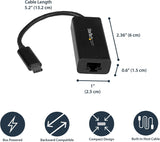 StarTech.com US1GC30B USB-C to Gigabit Ethernet Adapter – Black – Thun