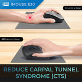 Adesso iMouse A20 Ergonomic Wireless Mouse, 1000/1600/2400 DPI, Vertic
