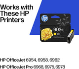 Cartouche d'encre jaune HP 902XL haute capacité d'origine, compatible avec les imprimantes HP Offi