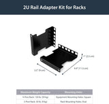 StarTech.com Server Rack Depth Extender - 2U - 4in / 10 cm - TAA Compl