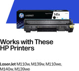 Cartouche de toner HP 141A (W1410A), noire standard