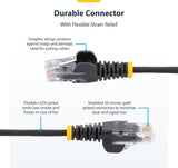 Câble Ethernet CAT6 Mince Gris de 9,1 m, sans accroc, PoE 100 W, UTP, LSZH, fil de cuivre nu 28 AWG, cordon de brassage réseau RJ45 mince